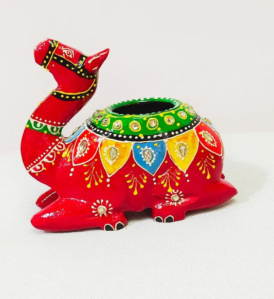 Wooden Decorative Camel T Light Candle Holder